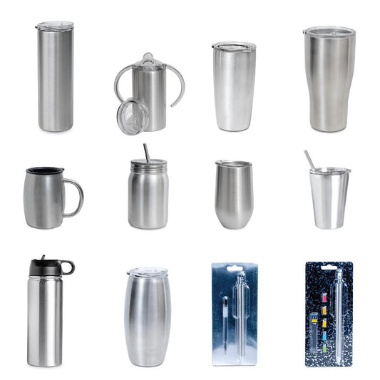 Stainless steel tumbler & cup pack