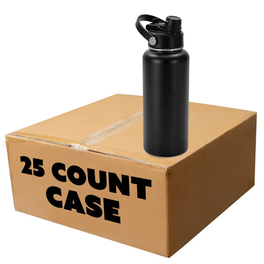 black powder coated water bottle bulk