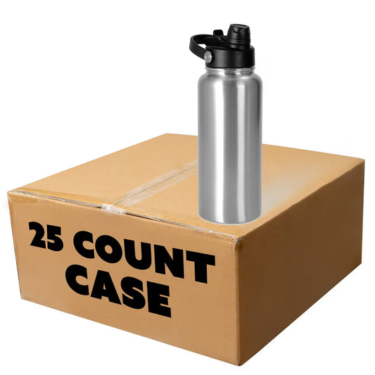 Stainless Steel Water Bottle, 32oz, Case 25