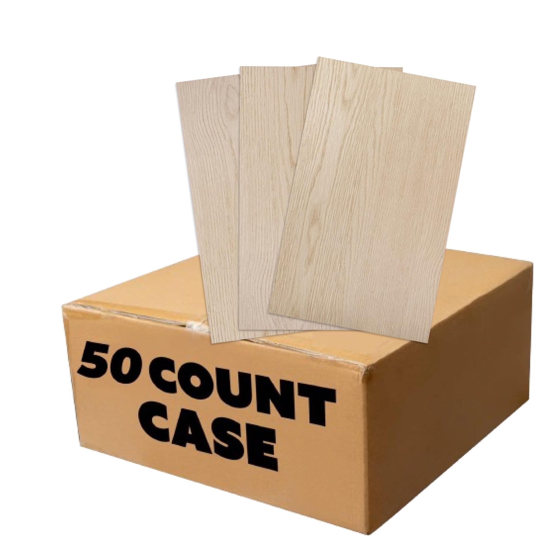 flat laser cut plywood, 1/8, oak, wood, case 50