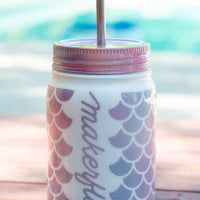 stainless steel mason jar, epoxy crafted